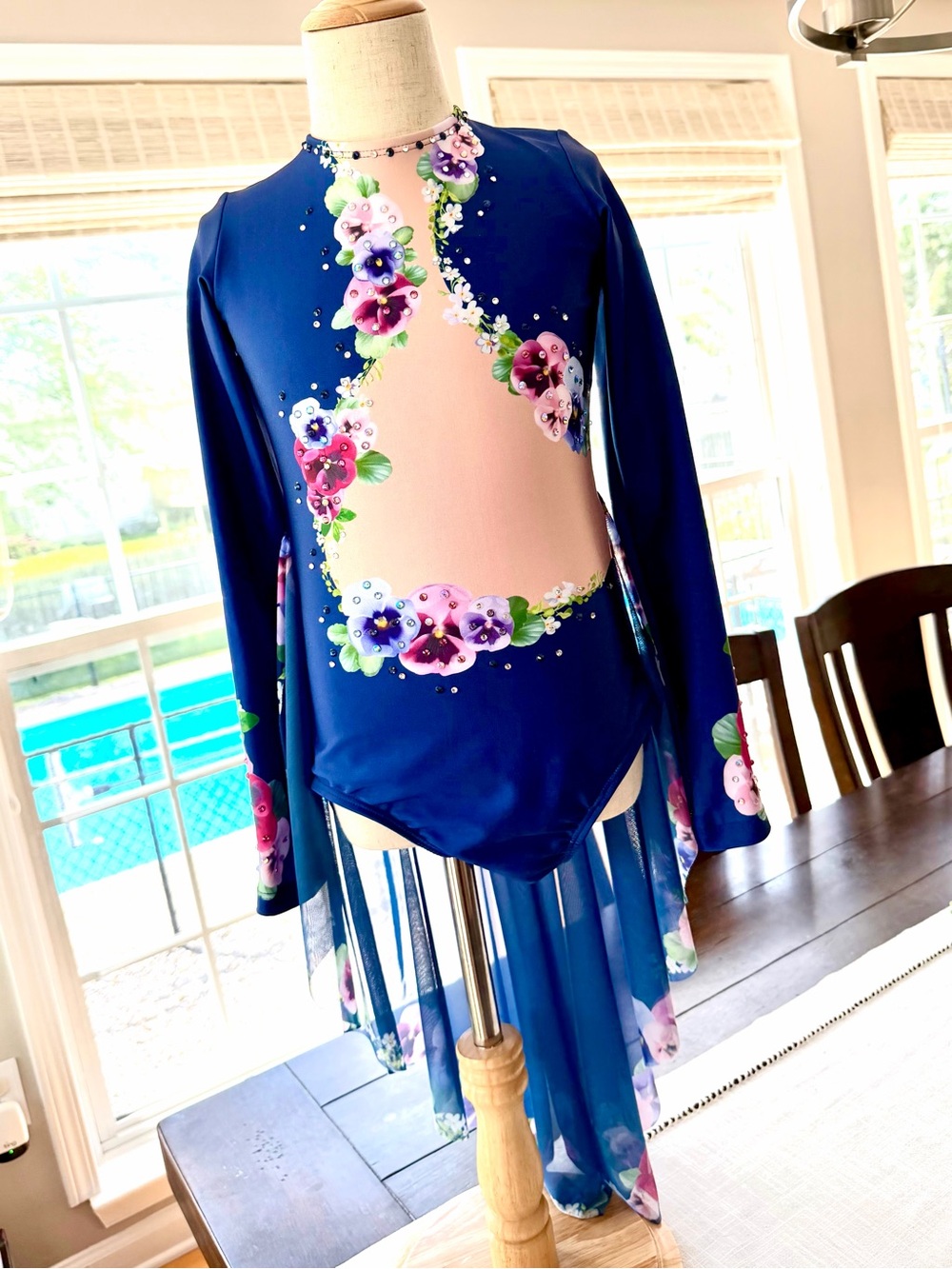Hamilton CXL Navy and Blush Floral Lyrical Costume